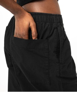Pantalon baggy en toile de coton femme